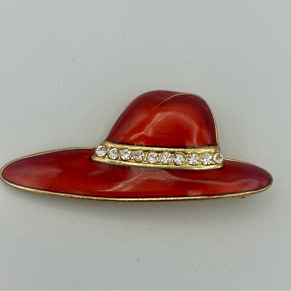 Two Red Hat Society Brooch Pins - Picture 4 of 10